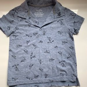Okie Dokie - Boys 4T - Blue/Gray Polo Shirt